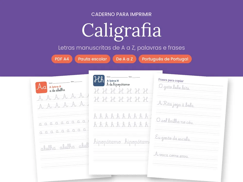 Caderno de Caligrafia