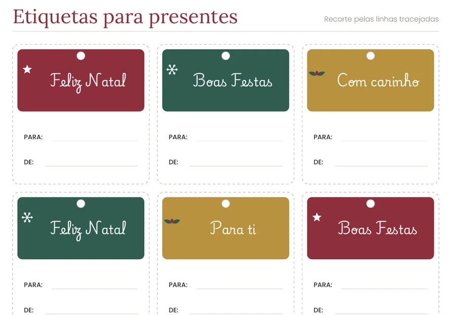 Christmas Printables Kit (Portuguese)