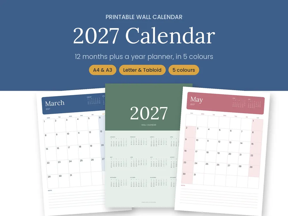 2027 Wall Calendar
