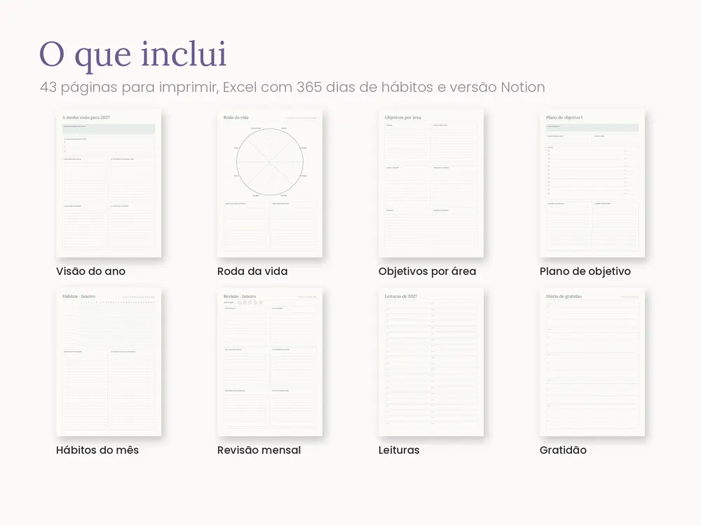Life Planner 2027: O que inclui