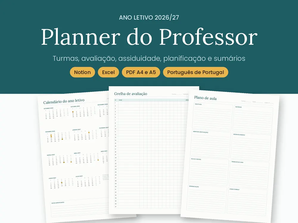 Planner do Professor 2026/27