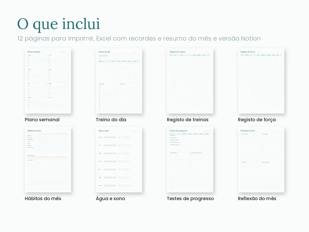 Saúde e Treino: O que inclui